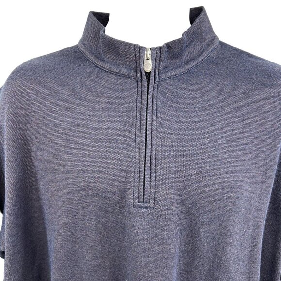 Peter Millar XL Mens Interlock Ottoman Quarter Zip Pullover banded cuffs and hem - Picture 3 of 16